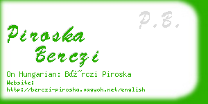 piroska berczi business card